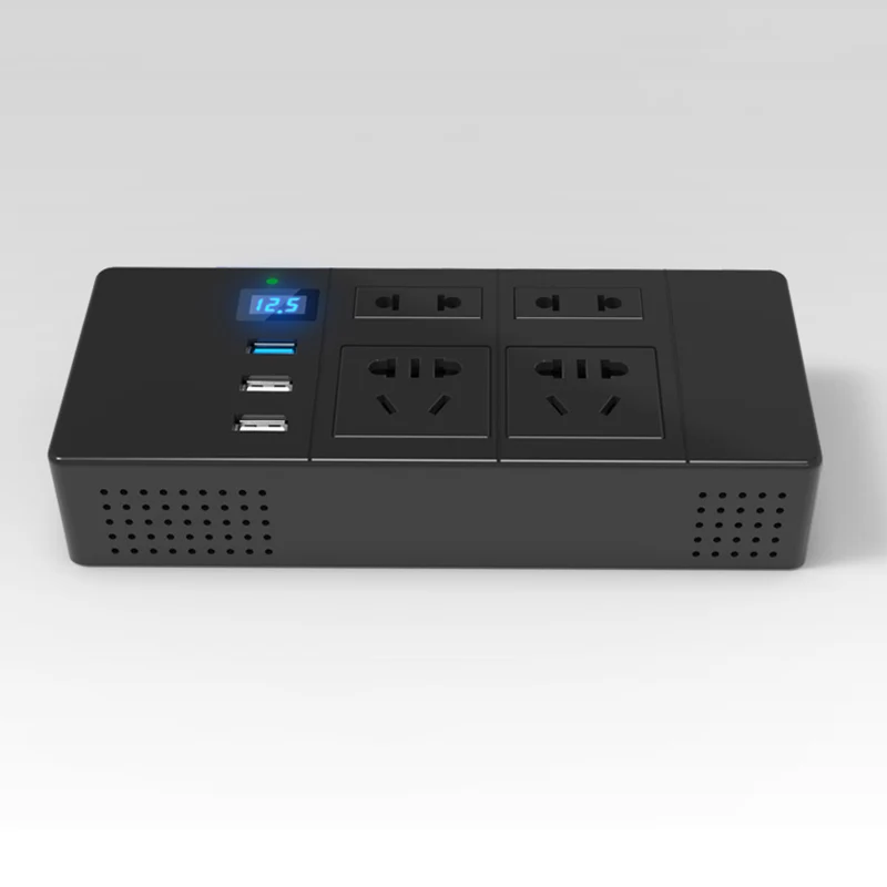 Car Portable Inverter DC 12V/24V to AC 220V 200W Power Voltage Converter With 3 USB Socket Charger Cigarette Lighter | Электроника
