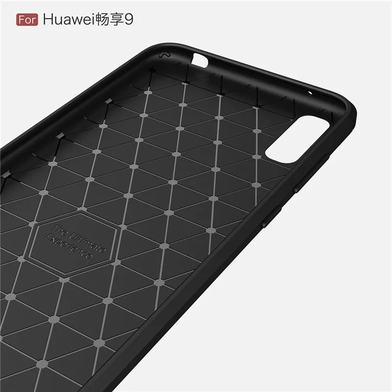 Чехол из углеродного волокна для телефона Huawei Y7 Pro 2019 мягкий чехол ТПУ прочный