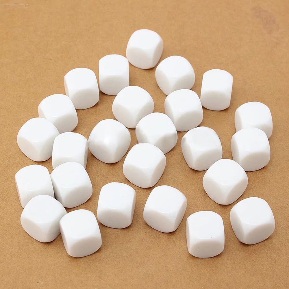 25x пустой кости 6 кубика Набор для RPG Вечерние игры игрушки 16 мм/0 6|Юный математик| |