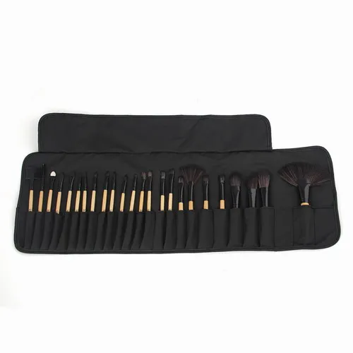 24pcs Wooden Vanderlife профессиональный 22/24/32 шт. кисти для макияжа Тени для век кисть для губ с сумочкой синтетические волосы кисти для макияжа бровей - Handle Color: 24pcs Wooden