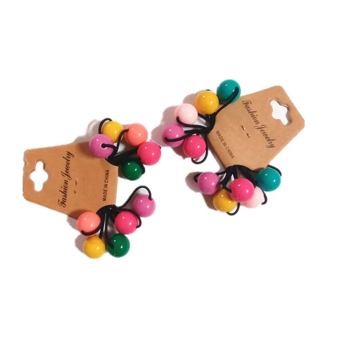 10 шт./лот модные резинки для волос с круглыми шариками Детские эластичные резинка