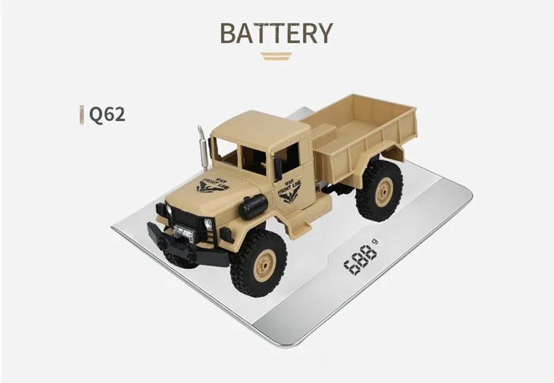 JJRC Q62 Q63 Q64 1/16 2,4G 4WD длительный срок службы батареи внедорожный военный багажник гусеничный Радиоуправляемый автомобиль пульт дистанционного управления внедорожные игрушки детские подарки
