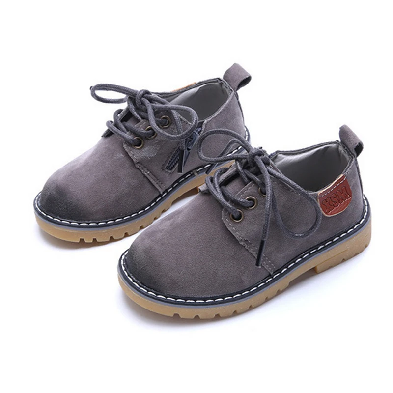 Новые Мальчики Девочки PU Замши Детей Shoes Дышащий Кроссовки Квартиры для Ретро