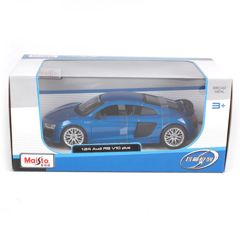 Модель автомобиля Maisto 1:24 Audi R8 V10 PLUS литая под давлением игрушка новинка в коробке