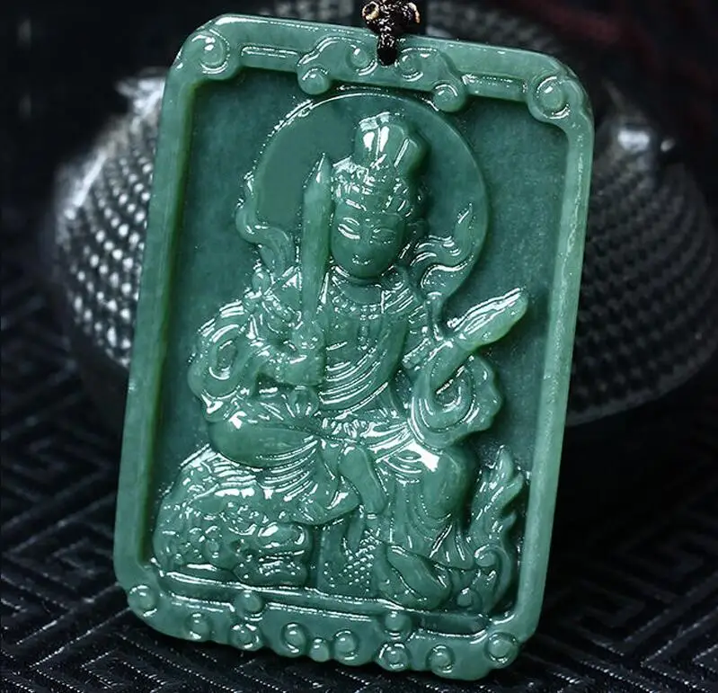 Natural hetian yu manchurian Buddha pendant protective god pendant/ | Украшения и аксессуары
