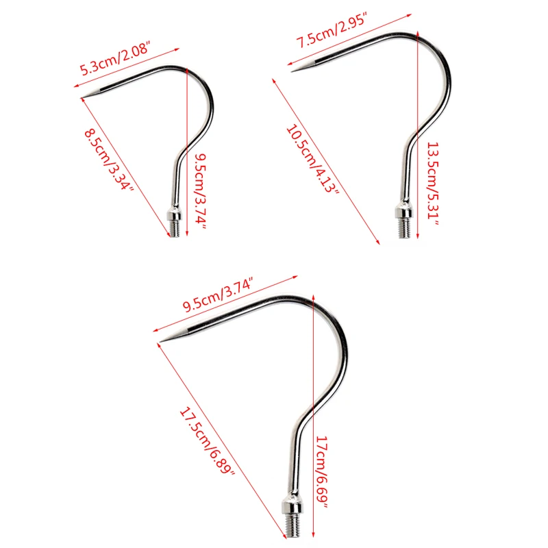 

8mm/1pc Outdoor Strong Steel Claws With Lead Head Fishing Gear Fishhook New