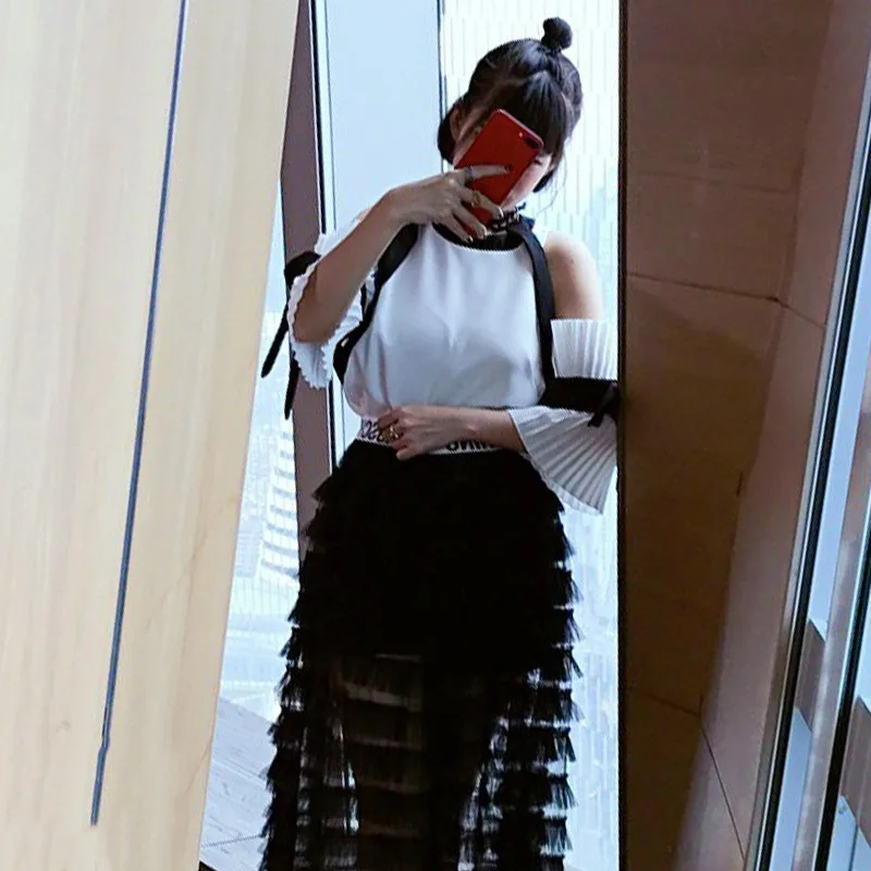 CHICEVER/Сексуальная женская рубашка с открытыми плечами блузки топ Blusa