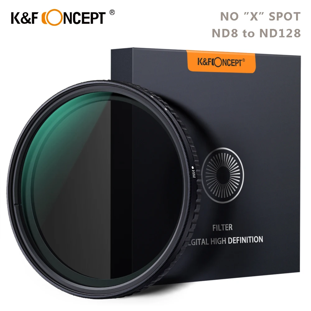 К& Ф концепция ND8-128 переменный ND фильтр 62 мм 67 мм 72 мм 77 мм 82 мм без X Spot Fade нейтральный Densityr фильтр для объектива Canon Nikon sony