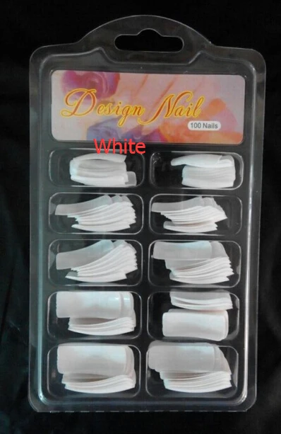 Прозрачный акриловый гель для ногтей 100 шт. накладные Французский маникюр