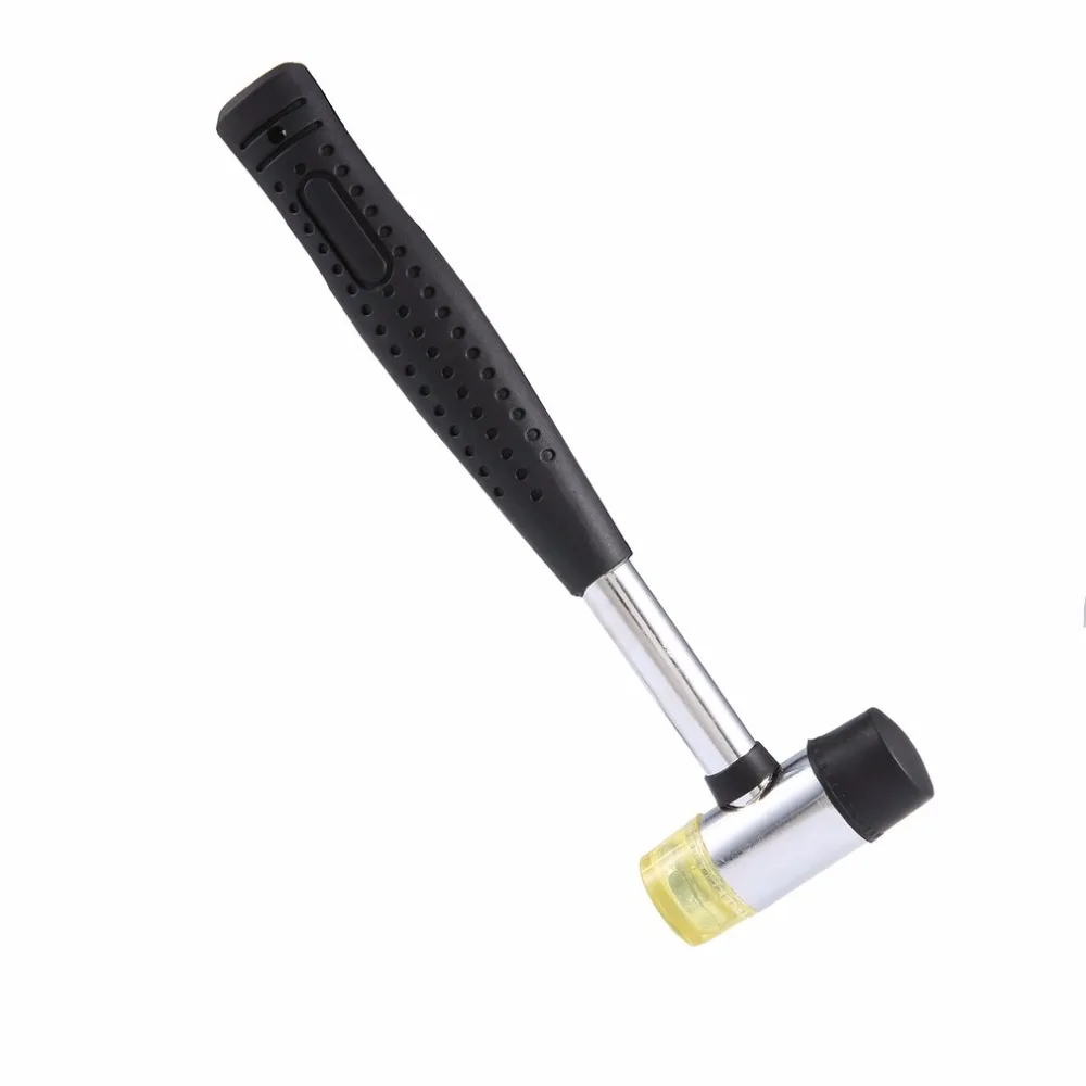 Rubber Mounting Hammer Fitting Tool Wear-resistant and Slip-proof Installation Household Tools Steel Handle Double Face | Инструменты