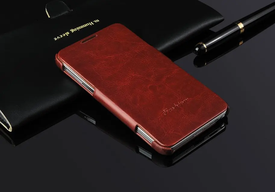 Классический чехол-книжка из 100% натуральной кожи для samsung Galaxy Note3