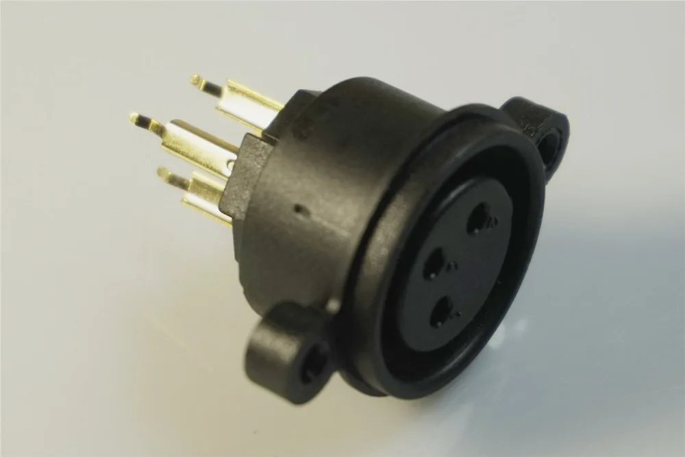 2 шт. XLR розетка 3 контактная вертикальная паяльная печатная плата сквозные