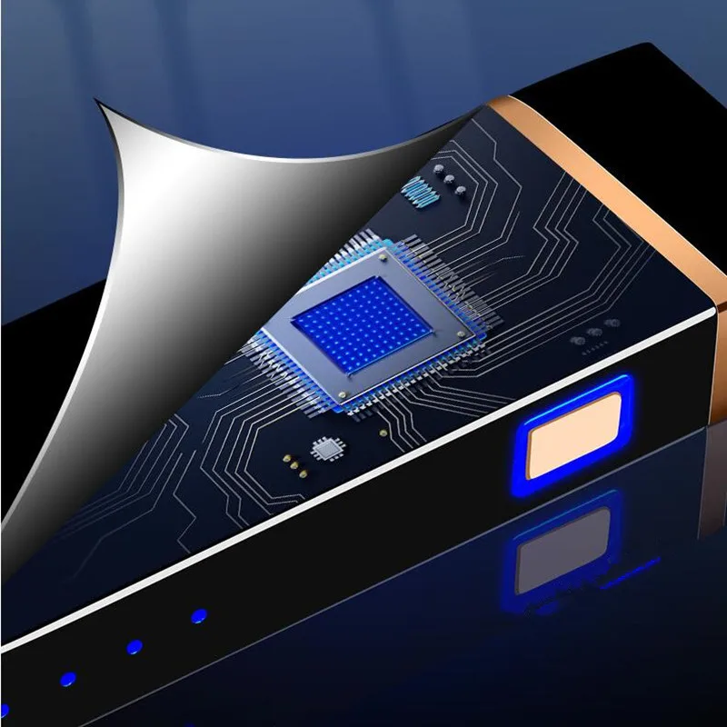 USB зарядка двойная дуговая сигарета Электронная Зажигалка Ветрозащитная беспламенная электрическая зажигалка плазменная сигарная Зажигалка для мужчин подарок