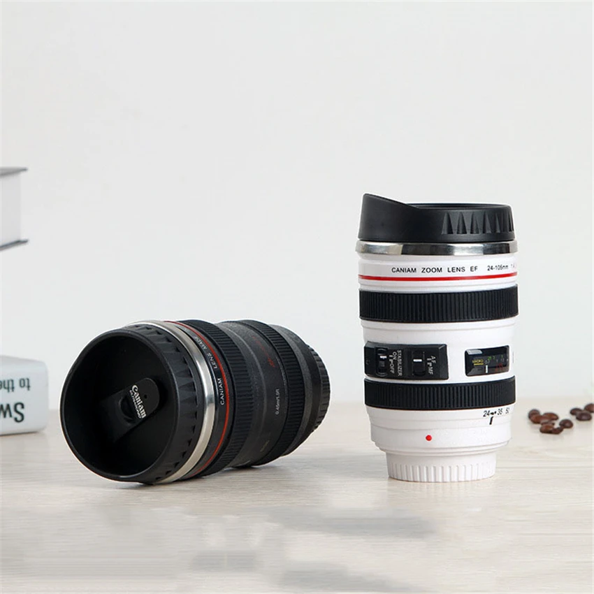Пластиковая кружка для кофе и чая размер 24 105 мм объектив камеры Canon SLR 400 мл