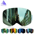 Векторные брендовые лыжные очки для мужчин и женщин, мужские двойные линзы UV400, анти-туман, сноуборд, лыжные очки, большая маска, снежные очки
