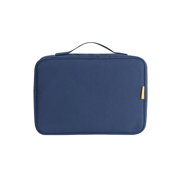 Dark Blue Дорожный аксессуар органайзер для документов Мужская t посылка сумка женская мужская Студенческая большая переносная Папка с файлами дипломат записные книжки для хранения телефона - Цвет: Dark Blue