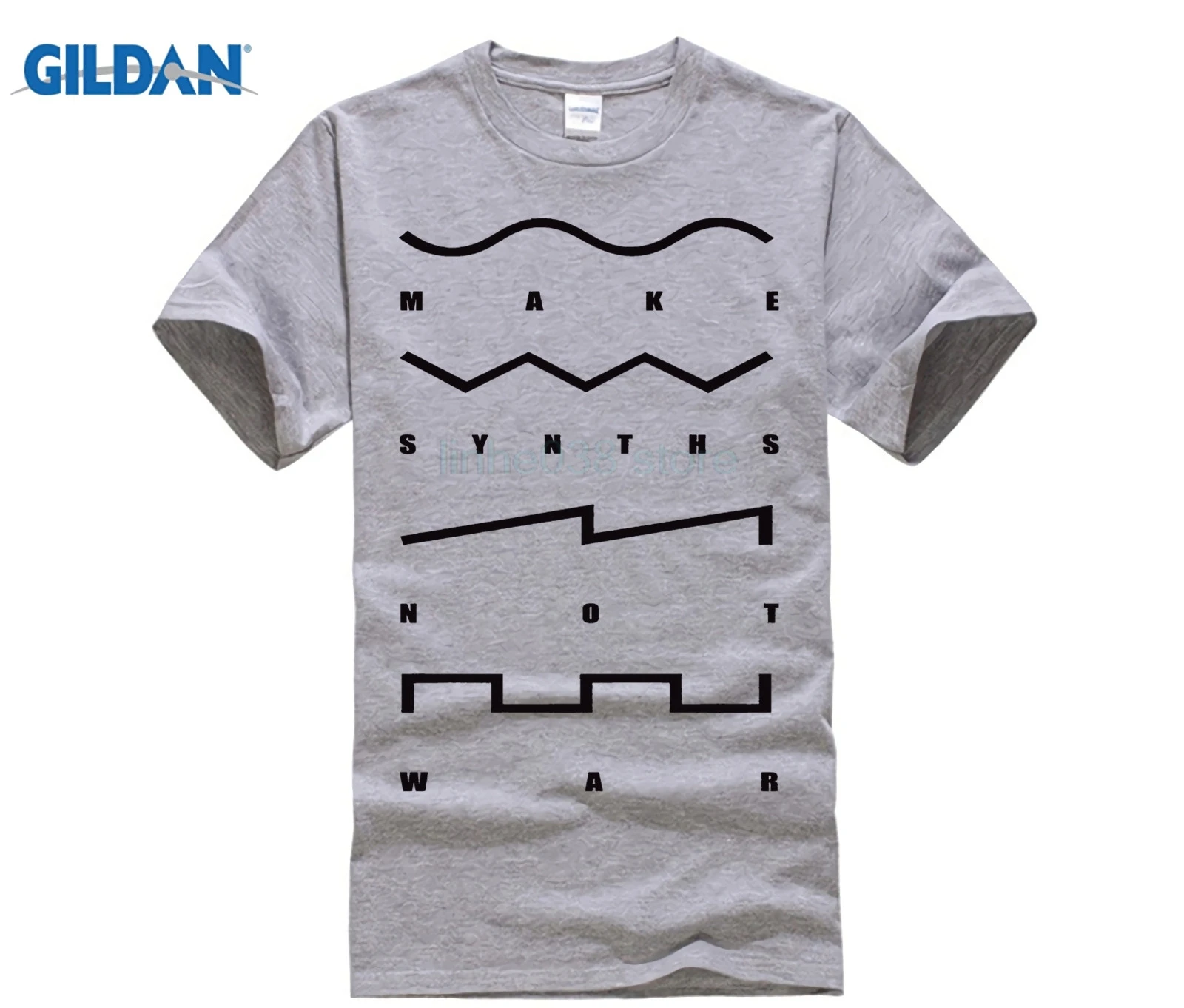 GILDAN Make Synths Not War Футболка Топ музыка концертный паб клуб вечерние модные