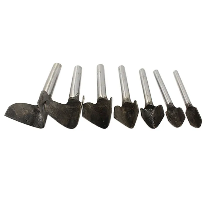 7PCS 10-40mm Chisel tool steel DIY Leather Craft V -shaped Punch Set Belt Strap Wallet Bag End Punching Hand Tool | Инструменты