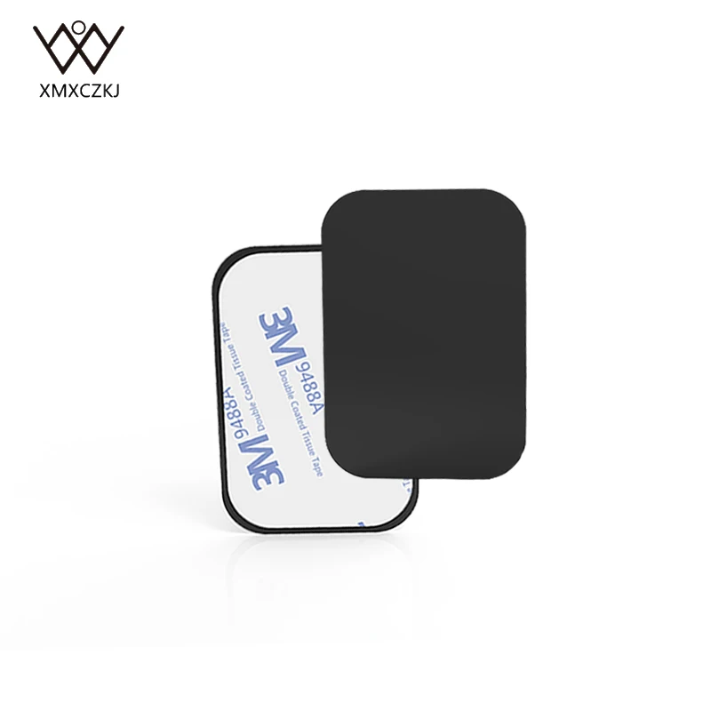 2 rectangle Горячая металлическая пластина Универсальное крепление металлическая пластина комплект с клеем для магнитного автомобиля крепление, для сотового телефона держатель магнит подставка для мобильного телефона - Цвет: 2 rectangle