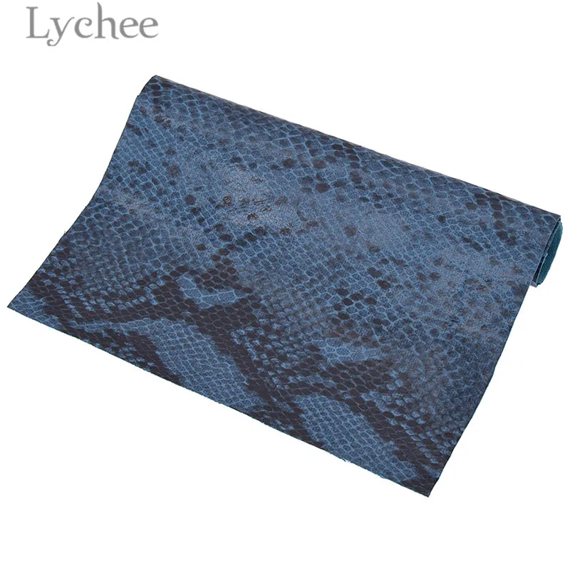 Lychee Life 29x21 см A4 тисненая змеиная ткань PU для сумки одежды Синтетическая кожа ткань Швейные материалы