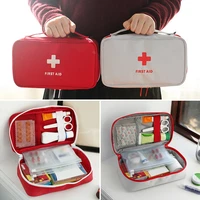 sale new 1pc portable red white red cross pattern first aid pouch medicine kit candy bags traveling storage bags