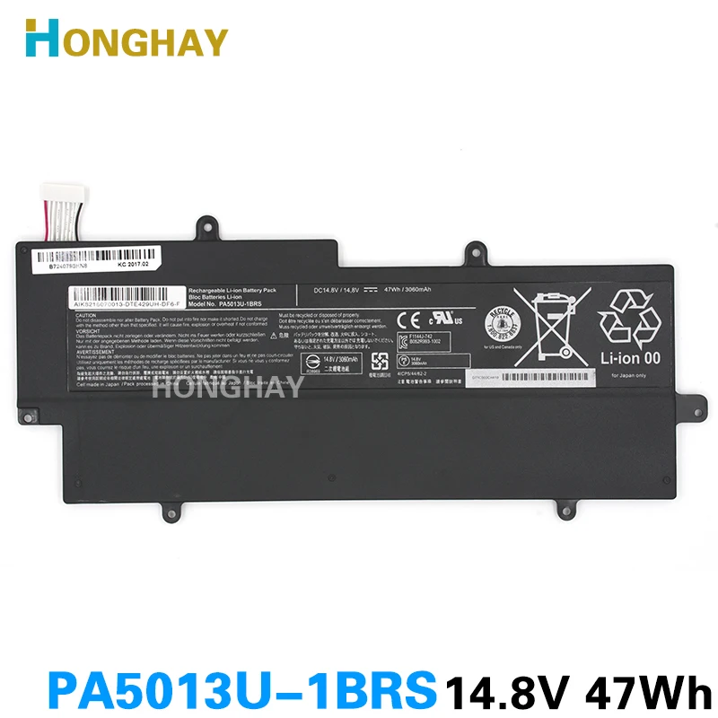 

HONGHAY New PA5013U-1BRS PA5013U Battery For Toshiba Portege Z835 z830 Z930 Z935 Ultrabook PA5013 14.8V 3060mAh