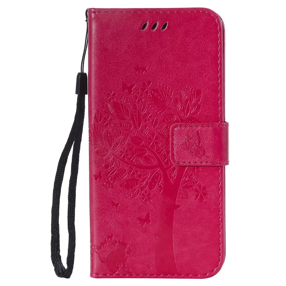 Чехол-книжка с 3D рисунком кота и дерева для Samsung Galaxy S8 S9 S10e S10 A8 A6 J4 Plus J6 A9 J2 Core J7 J8 A7 DUO