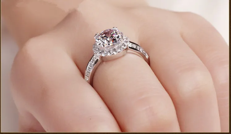 Женское кольцо из серебра пробы с искусственным бриллиантом|diamond drill bit jewelry|diamond