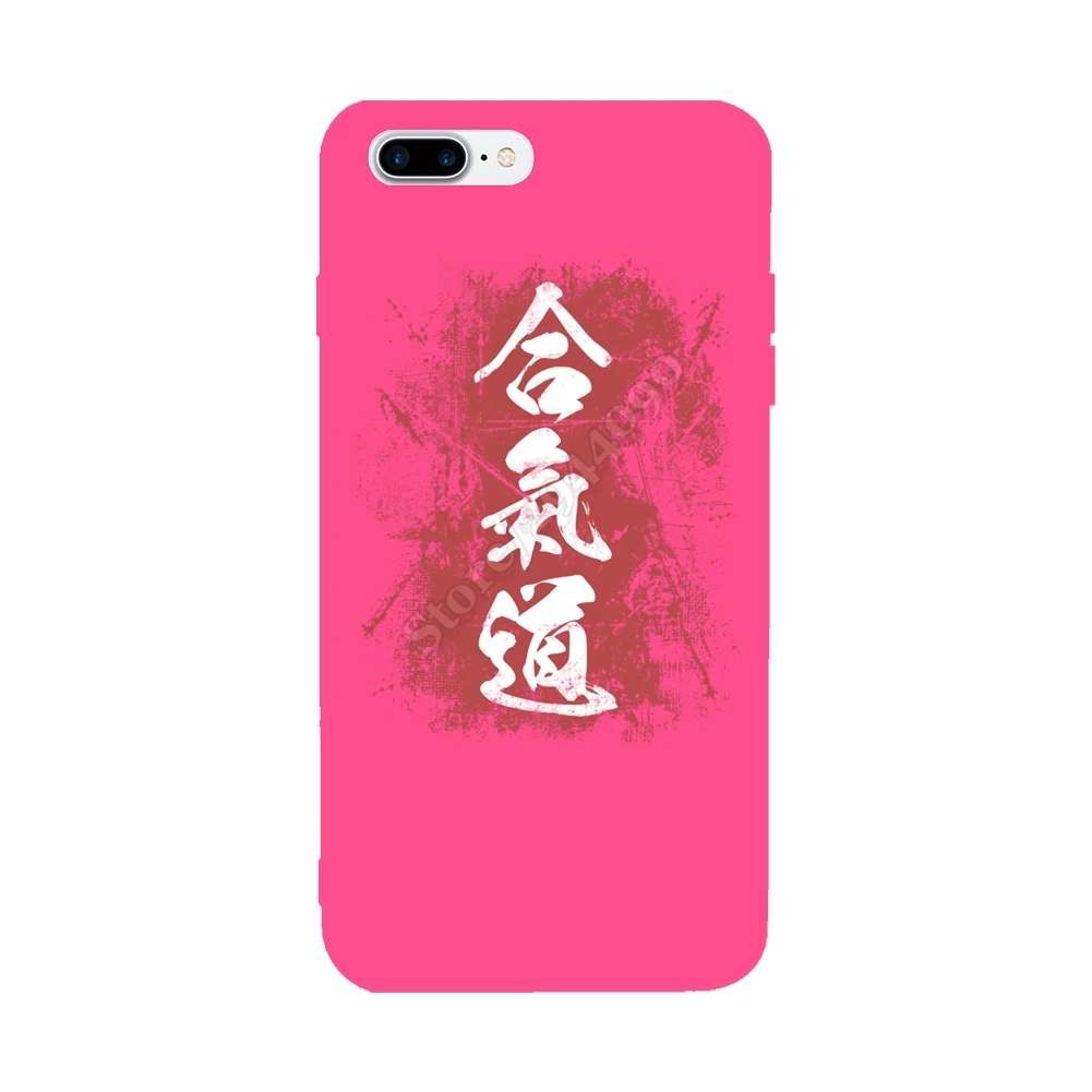 Aikido Japanese Kanji For Iphone X Case Soft TPU Colorful Novelty Ultra-thin Glaze 6S 6 7 8 Plus 4.7 5.5 Inch |