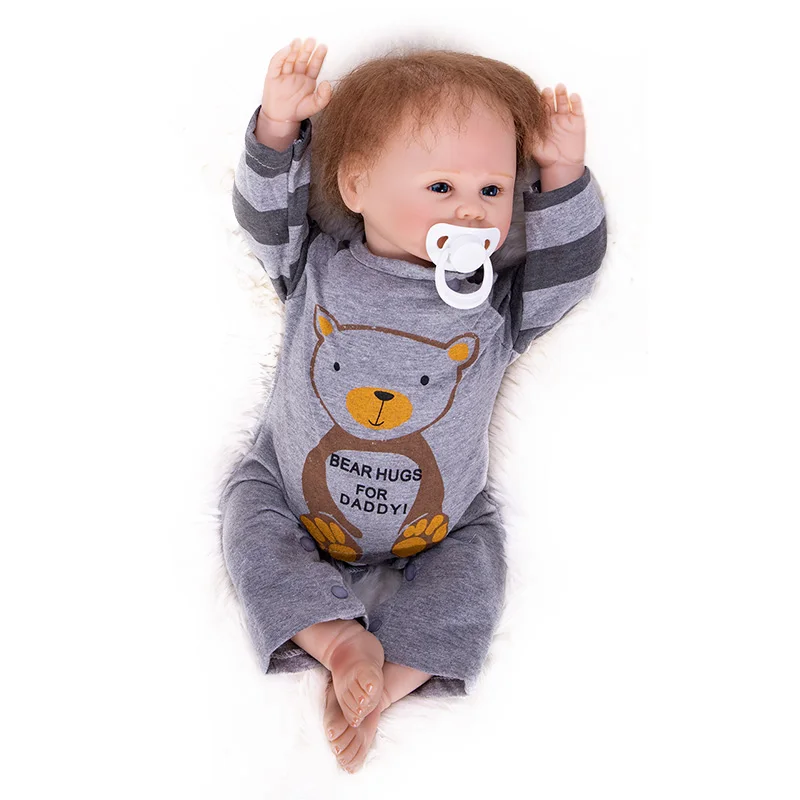 

OtardDolls Newborn Reborn Doll Silicone 20 Inch Baby Face Toys For Children Blue Eyes Toddler Girls Toys Gift For Kids