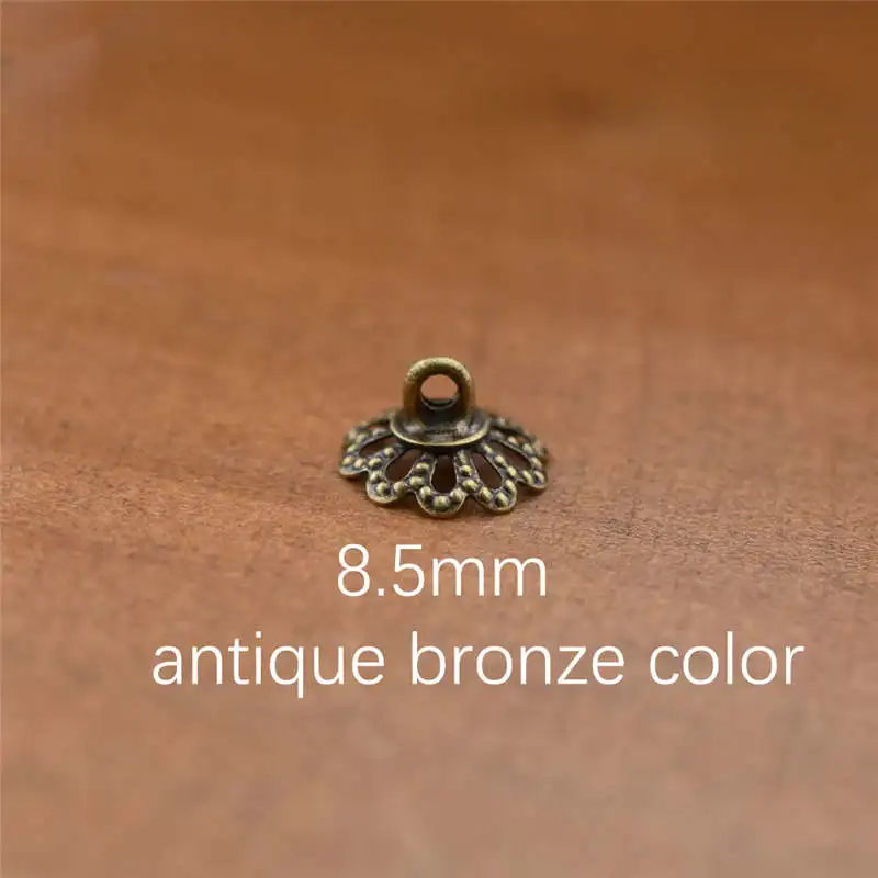 8.5mm lace bronze 50 штук 8,5 мм 10 мм 15 мм цветок бусины колпачок кулон разъем ювелирные изделия аксессуары ювелирные изделия - Цвет: 8.5mm lace bronze