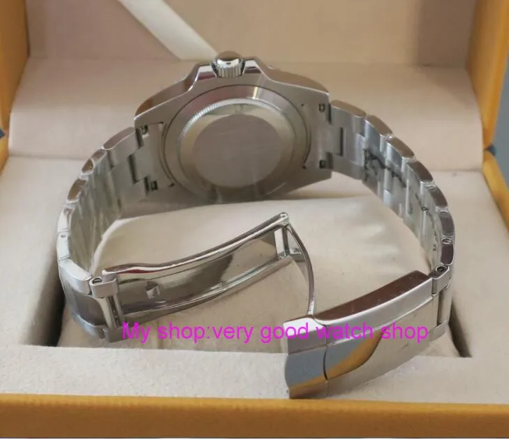 Мужские часы PARNIS GMT с автоматическим движением на ветру Черная Керамическая