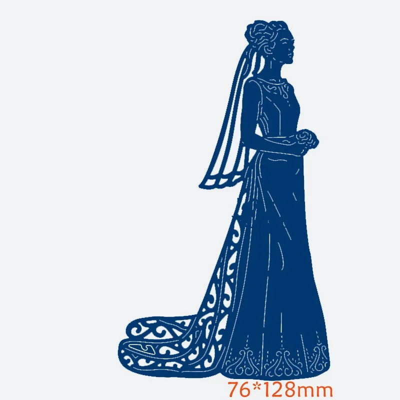 H3154 bride Свадебная девушка пожарный Невеста Вырубные штампы DIY Скрапбукинг Фотоальбом тиснение для подарочных открыток рукоделие принадлежности - Цвет: H3154 bride
