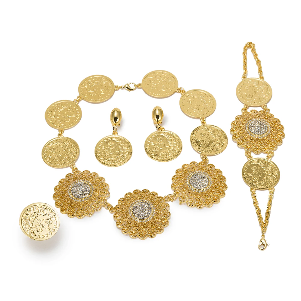 Наборы свадебных украшений MuKun набор для женщин с крупными цветами из Дубая