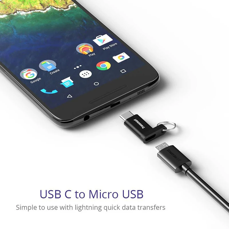 Tronsmart CTMFL 2 шт. usb type C штекер Micro USB Женский адаптер usb type-C поддержка OTG для USB-C поддержка ed устройств защита от потери