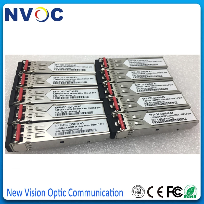 1 25G 1430nm 40km 1270-1610nm двойной волоконный LC CWDM SFP модуль приемопередатчика с функцией DOM