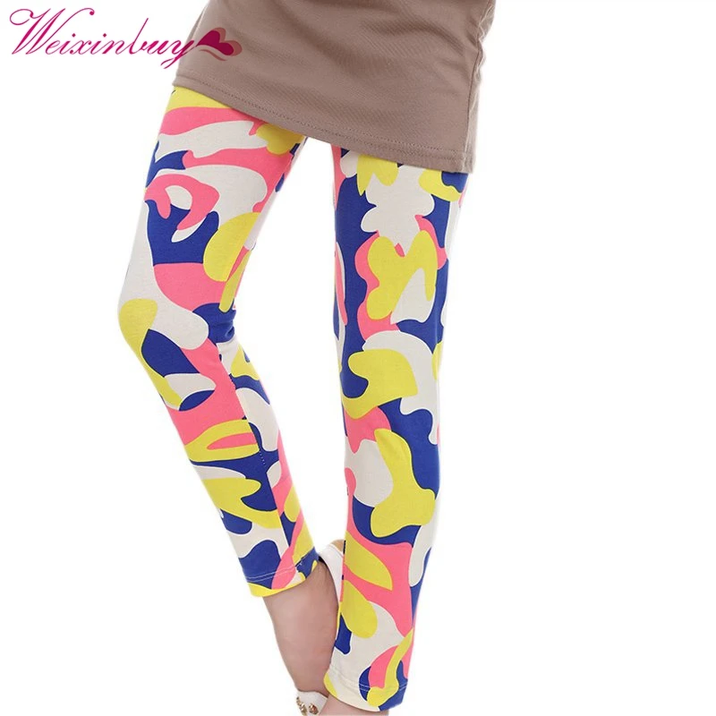 Леггинсы для девочек одежда маленьких цветные штаны эластичные длинные брюки с