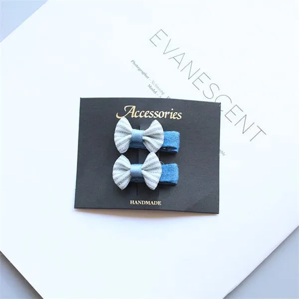 hair clip set 1 10 компл./лот Модный милый детский зажим для волос в мелкую клетку с бантом Классическая блестящая однотонная резинка для волос с бантом Шпилька для девочек аксессуары для волос - Цвет: hair clip set 1