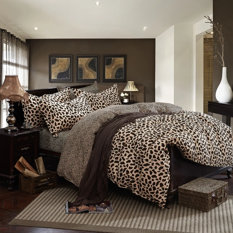 Натуральный хлопок качество мода 4 шт. пикантные классические леопардовые