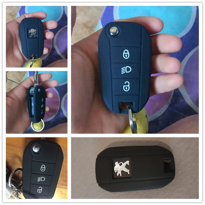 Для Peugeot 3008 208 308 508 408 2008 307 4008 с подставкой на 2016 2018 3 кнопки силиконовый