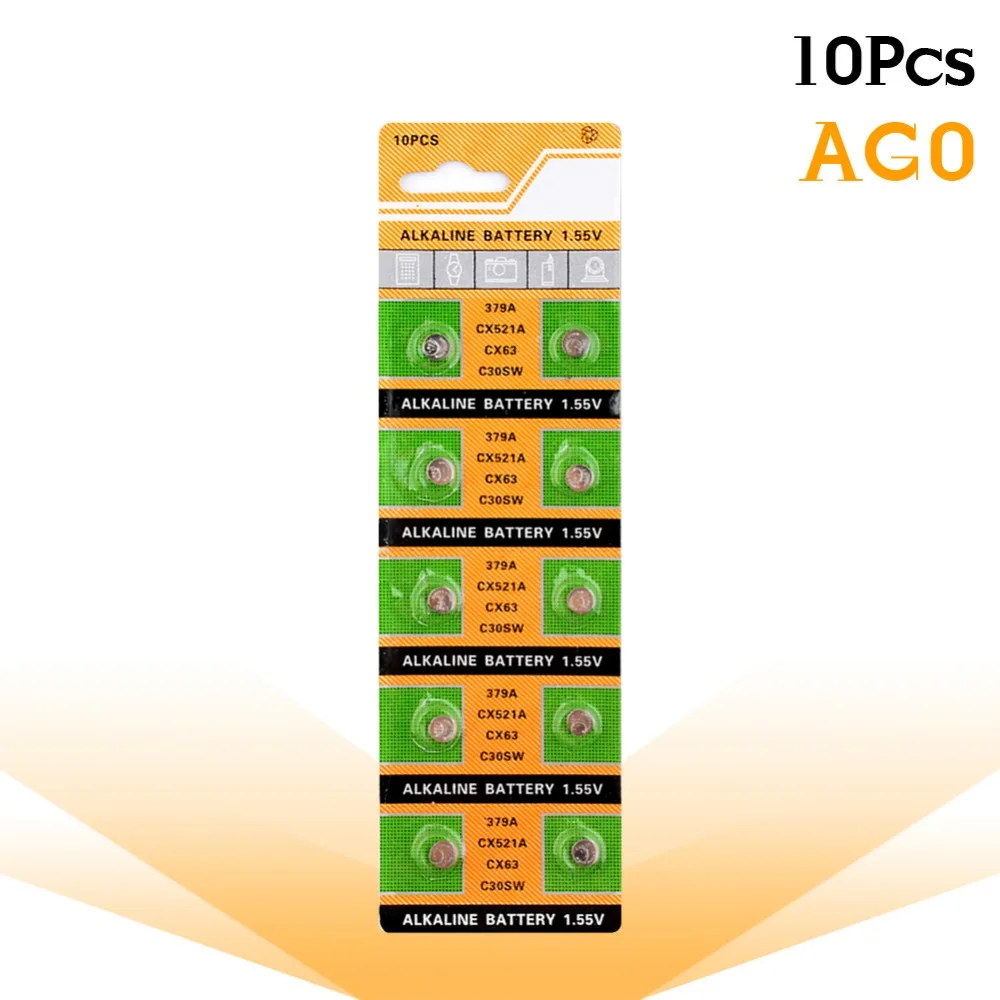 YCDC хит продаж 10 шт. AG0 LR521 379 Щелочная батарейка для монет 1 55 в часов игрушки