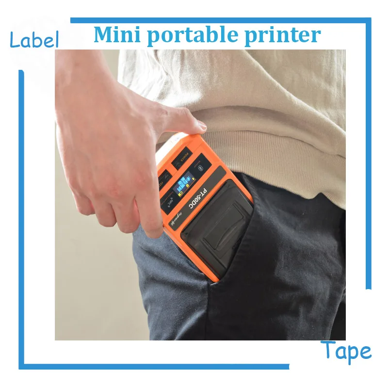 Мини термопринтер этикеток печатная машина с USB/Bluetooth для сети cabel хвостового