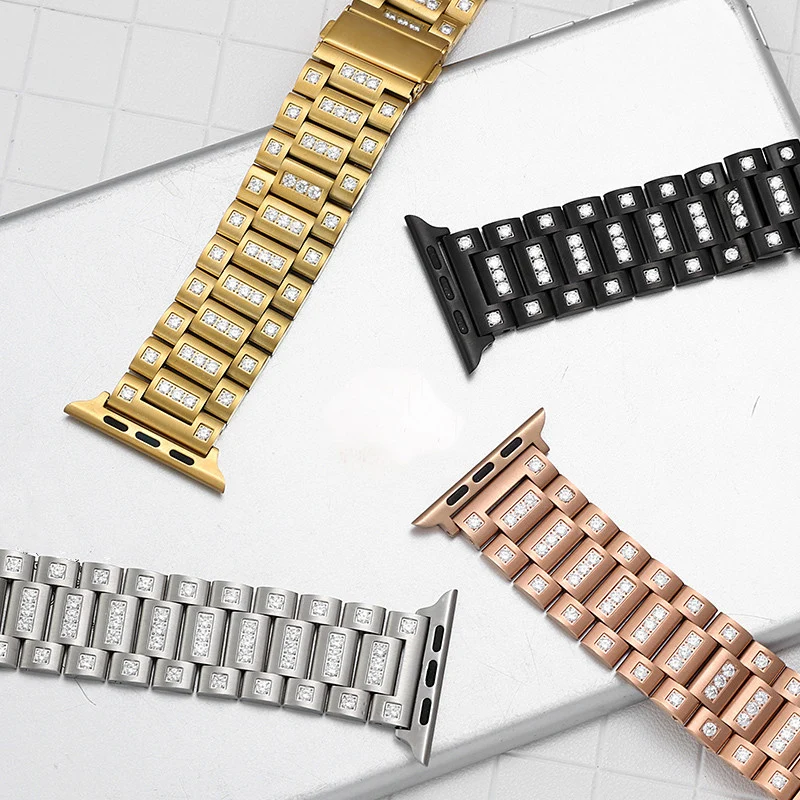 Соединяющий ремешок браслета из нержавеющей стали для Apple Watch band 42 мм 38 мм Металлические наручные часы для Iwatch 3 2 1 аксессуары ремень черный