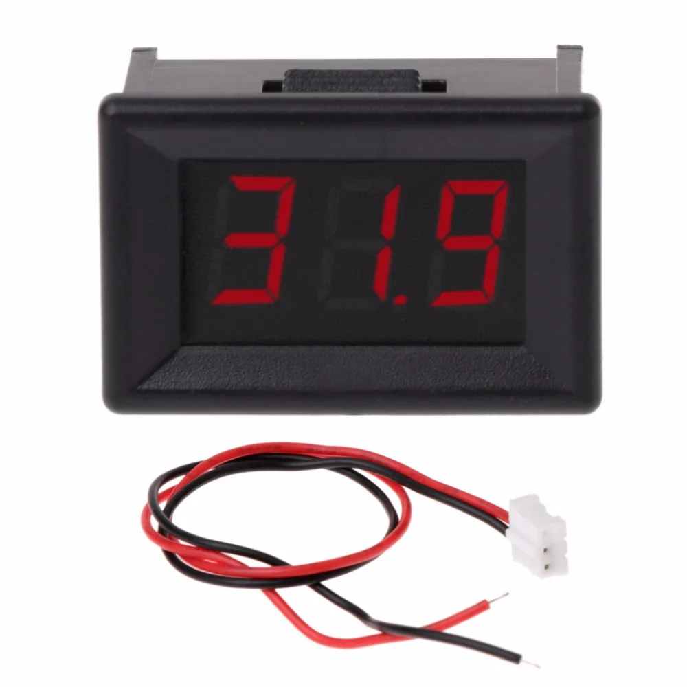 DC 2 4 V 30 Провода вольтметр Мини 0 36 &quotцифровой измеритель напряжения для