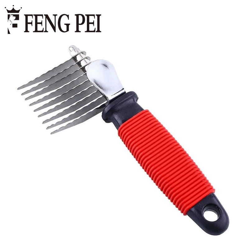 Pet Fur Knot Cutter Remove Comb Grooming Shedding Brush Rake Dog Cat Stainless Steel Long Blades with Safety Edges | Дом и сад