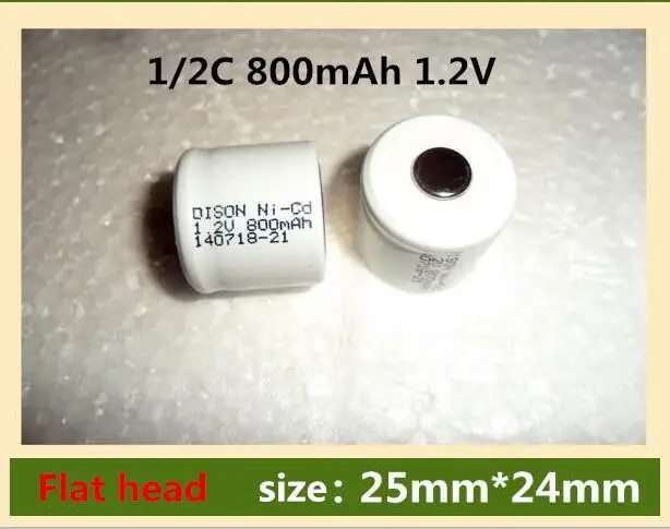 Аккумулятор 1/2C 800 мАч 1,2 в 1/2C800mAh 1,2 V NI-Cd аккумуляторная батарея плоские аккумуляторы 5 шт./лот