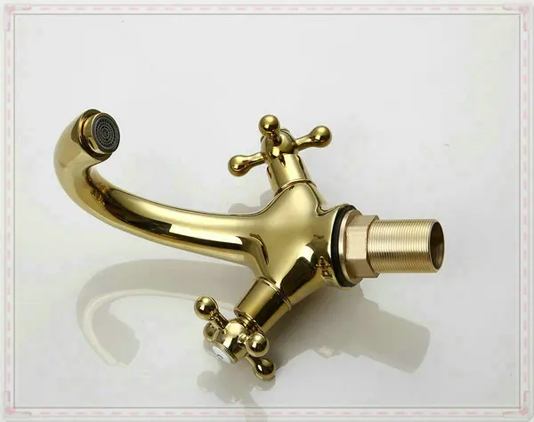 Bathroom Basin Golden Color Kitchen Sink Faucet Ti-PVD Finish Mixer Tap Brass G6520 vasos for jillkets electric water hea | Обустройство