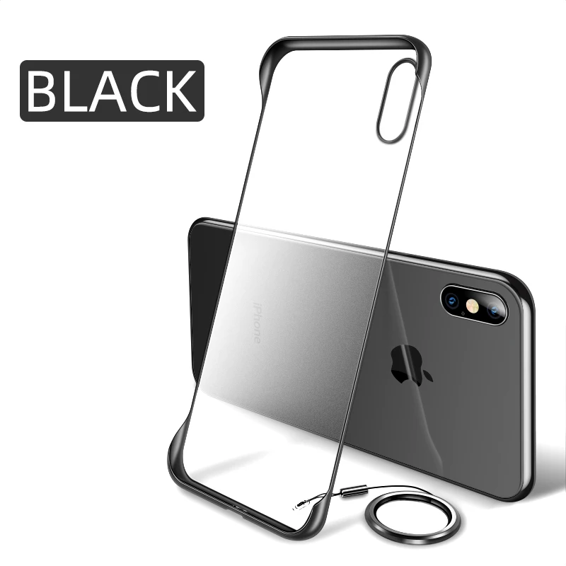 IHaitun роскошный бесборный чехол для телефона iPhone XS MAX XR X Чехлы ультра тонкая задняя крышка для iPhone X 10 7 8 Plus тонкое кольцо ремешок