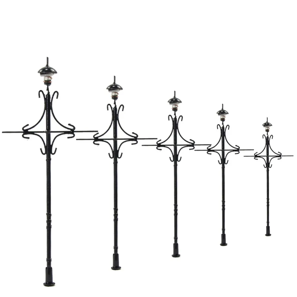 5 шт. Модель Железнодорожный Светильник лампы уличные фонари хо масштаб 9 см 12В