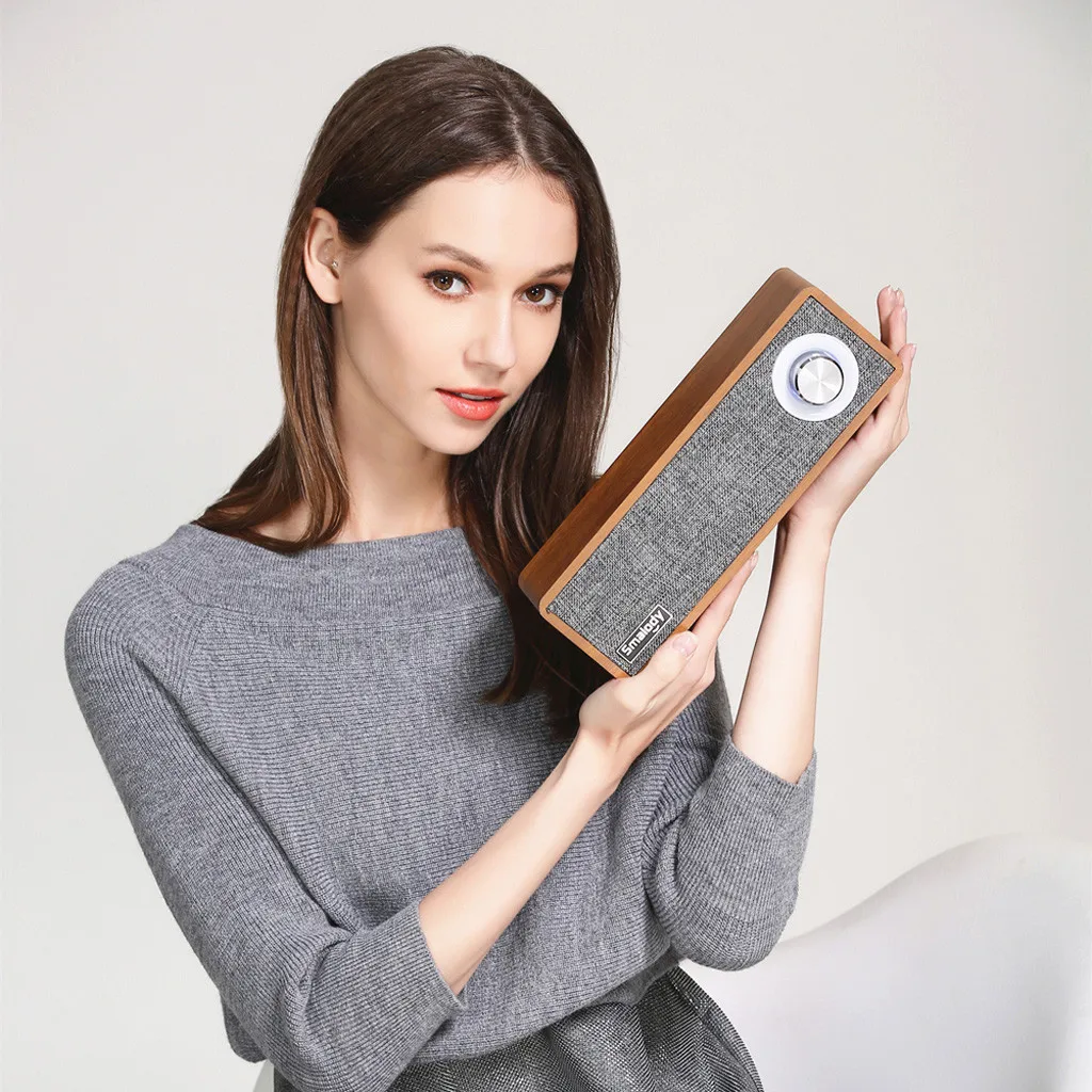 Портативная деревянная беспроводная колонка Hifi Smalody Bluetooth 4 2 динамик 1 стерео мини